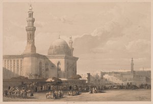 Ägypten und Nubien: Band III - Nr. 38, Moschee des Sultan Hassan vom großen Platz aus, 1838