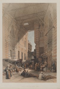 Ägypten und Nubien, Band III: Basar der Seidenhändler, Kairo von Louis Haghe