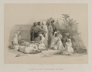 Ägypten und Nubien, Band III: Auf dem Sklavenmarkt in Kairo von Louis Haghe