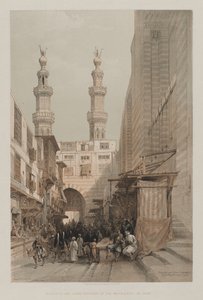 Ägypten und Nubien, Band III: Minarette und Haupteingang der Metwaleys, in Kairo