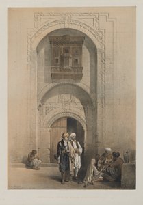 Ägypten und Nubien, Band III: Modernes Herrenhaus, zeigt die arabeske Architektur von Kairo, 1849 von Louis Haghe