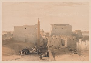 Ägypten und Nubien: Band II - Nr. 38, Große Eingänge zum Tempel von Luxor von Louis Haghe