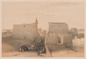 Ägypten und Nubien: Band II - Nr. 38, Große Eingänge zum Tempel von Luxor, 1838 von Louis Haghe