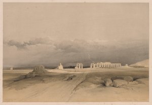 Ägypten und Nubien: Band II - Nr. 8, Ruinen des Memnoniums, Theben, 1838 von Louis Haghe