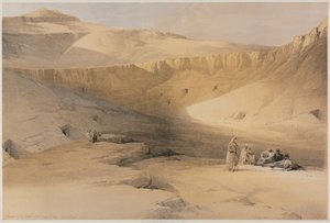 Ägypten und Nubien, Band II: Eingang zu den Gräbern der Könige von Theben, Bab-El-Malouk, 1848 von Louis Haghe