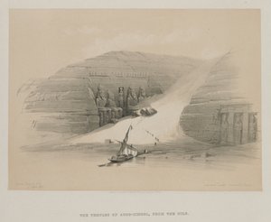 Ägypten und Nubien, Band II: Ausgegrabene Tempel von Abo Simbel, Nubien, 1848 von Louis Haghe