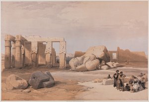 Ägypten und Nubien, Band II: Fragmente der großen Kolosse im Memnonium, Theben