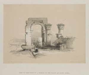 Ägypten und Nubien, Band II: Ruinen - Tempel auf der Insel Biggeh, Nubien von Louis Haghe