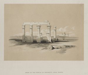 Ägypten und Nubien, Band II: Ruinen des Tempels von Madamoud, in Theben von Louis Haghe