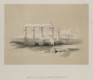 Ägypten und Nubien, Band II: Ruinen des Tempels von Madamoud, in Theben, 1847 von Louis Haghe