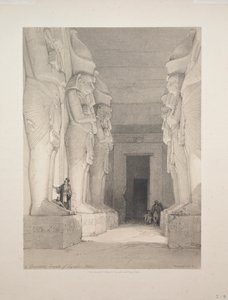 Ägypten und Nubien: Band I - Nr. 9, Ausgegrabener Tempel von Gyrshe, Nubien, 1838