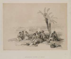 Ägypten und Nubien, Band I: Abessinische Sklaven ruhen sich in Korti-Nubien aus