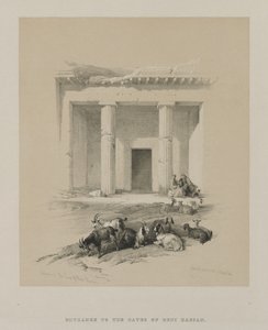 Ägypten und Nubien, Band I: Eingang zu den Höhlen von Beni-Hasan, 1847