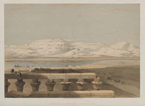 Ägypten und Nubien, Band I: Libysche Gebirgskette, vom Tempel von Luxor von Louis Haghe
