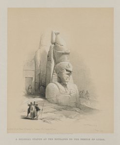 Ägypten und Nubien, Band I: Eine der zwei kolossalen Statuen von Ramses II., 1847