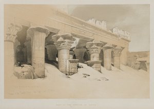 Ägypten und Nubien Band I: Portikus des Tempels Edfou, Oberägypten, 1846 von Louis Haghe