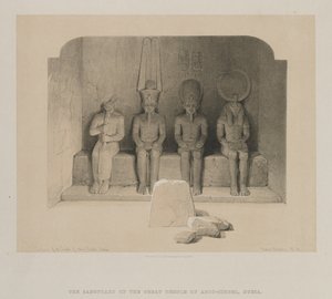 Ägypten und Nubien, Band I: Heiligtum des Tempels von Abu Simbel, Nubien, 1846 von Louis Haghe