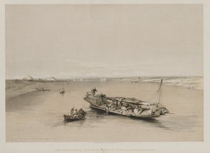 Ägypten und Nubien, Band I: Blick auf den Nil in Richtung der Pyramiden von Dashour und Sakkara, 184