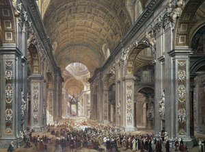 Das Innere von St. Peter, Rom, 1867 von Louis Haghe