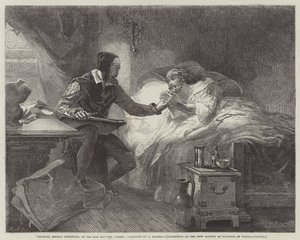 Michelangelo pflegt seinen kranken Diener Urbino von Louis Haghe