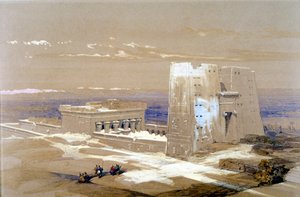 Sandsteintempel von Edfu, dem falkenköpfigen Gott Horus gewidmet, Ägypten, 1838