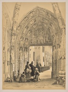 Skizzen in Belgien und Deutschland, Erste Serie, Vorhalle der Frauenkirche, Nürnberg von Louis Haghe