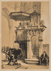 Skizzen in Belgien und Deutschland, Erste Serie, Kanzel im Dom von Trier von Louis Haghe