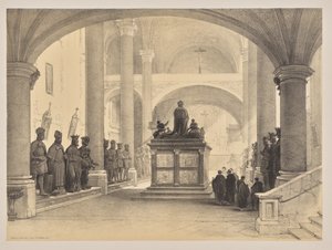 Skizzen in Belgien und Deutschland, Erste Serie, Grab von Maximilian I., Innsbruck von Louis Haghe