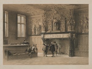 Skizzen in Belgien und Deutschland, Band I: Justizhalle der Magistrate du Franc, Brügge von Louis Haghe