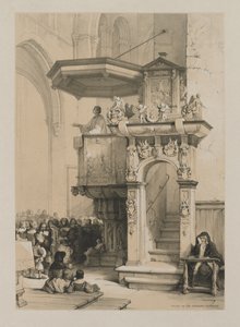 Skizzen in Belgien und Deutschland, Band I: Kanzel im Dom von Trier, 1840 von Louis Haghe