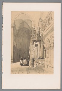 Brunnen im Dom von Regensburg von Louis Haghe