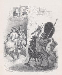 Mehr als einmal, beim Verlassen des Maskenballs wurde Herr de *** von der Patrouille..., ca. 1837-47