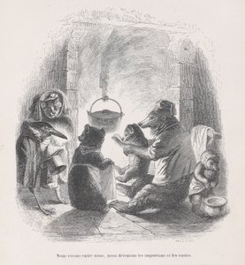 Wir leben unter uns, wir hassen die Belästigungen und die Besuche aus Szenen aus dem..., ca. 1837-47 von Louis Henri Brévière