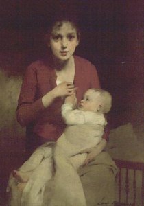 Mutter und Kind von Louis Henri Deschamps