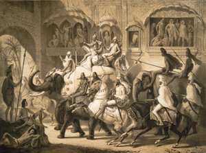 Eine Straße in Lahore (März 1842)