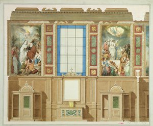 Detail einer der Kapellen unter den Seitenschiffen, aus dem Projekt zur Dekoration der Kirche Notre Dame de Lorette, 1855
