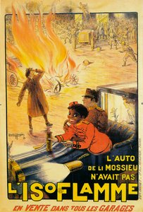 Werbung für Isoflamme-Feuerlöscher, 1913