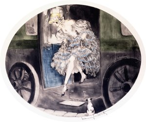 Aussteigen aus der Kutsche, ca. 1920-1930er von Louis Icart