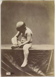 Studie eines nackten, sitzenden Kindes von Louis Jean Baptiste Igout (attributed to)