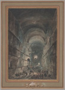 Die Grotte von Posillipo von Louis Jean Desprez