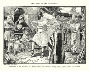 David bringt die Bundeslade nach Jerusalem von Louis John Rhead