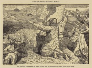 David opfert auf dem Berg Moriah von Louis John Rhead