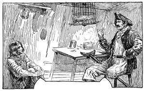 Illustration von Louis Rhead (1857-1926) für den Roman „Die Schatzinsel“ von Robert Louis Stevenson (1850-1894) 1915 von Louis John Rhead