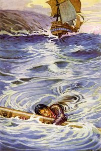 Illustration für Entführt von Robert Louis Stevenson von Louis John Rhead