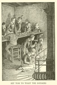 Illustration für Tom Browns Schulzeit von Louis John Rhead