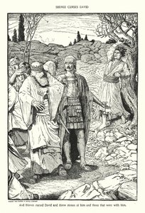 Shimei verflucht David von Louis John Rhead