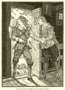 Als Christian eintrat, zog der andere ihn zurück (Gravur) von Louis John Rhead