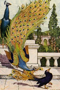 Der Pfau und die Elster von Louis John Rhead