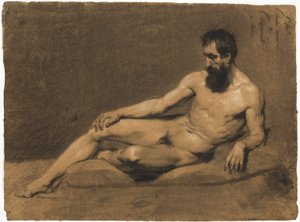 Liegender männlicher Akt von Louis Joseph Cesar Ducornet
