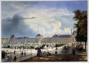 Der Palast der Tuilerien - in „Paris en 1837“ von Arnout